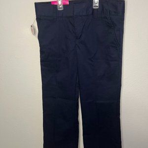 French Toast Navy Bootcut Uniform Pants Girls Size 8 SLIM NWT ADJ Waist